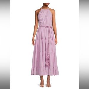 RHODE Purple Julia Tiered Maxi Dress